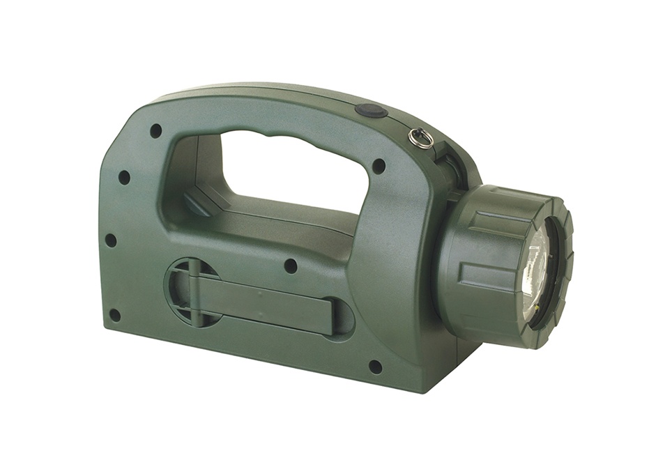 Hand-cranked rechargeable inspection glare light